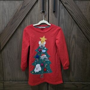 Boden Red and Green Holiday Dress